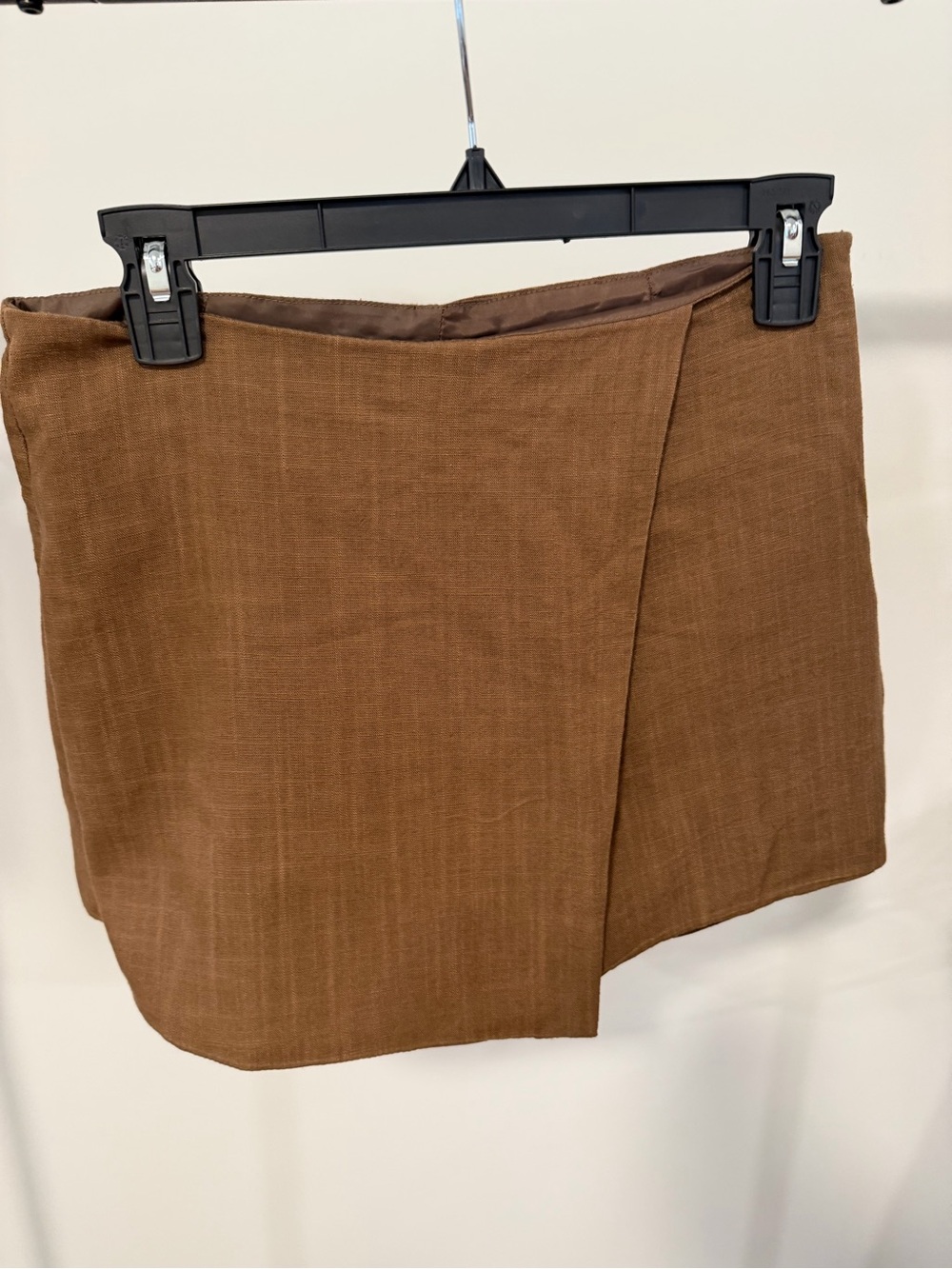 Brown Wrap Mini Skort